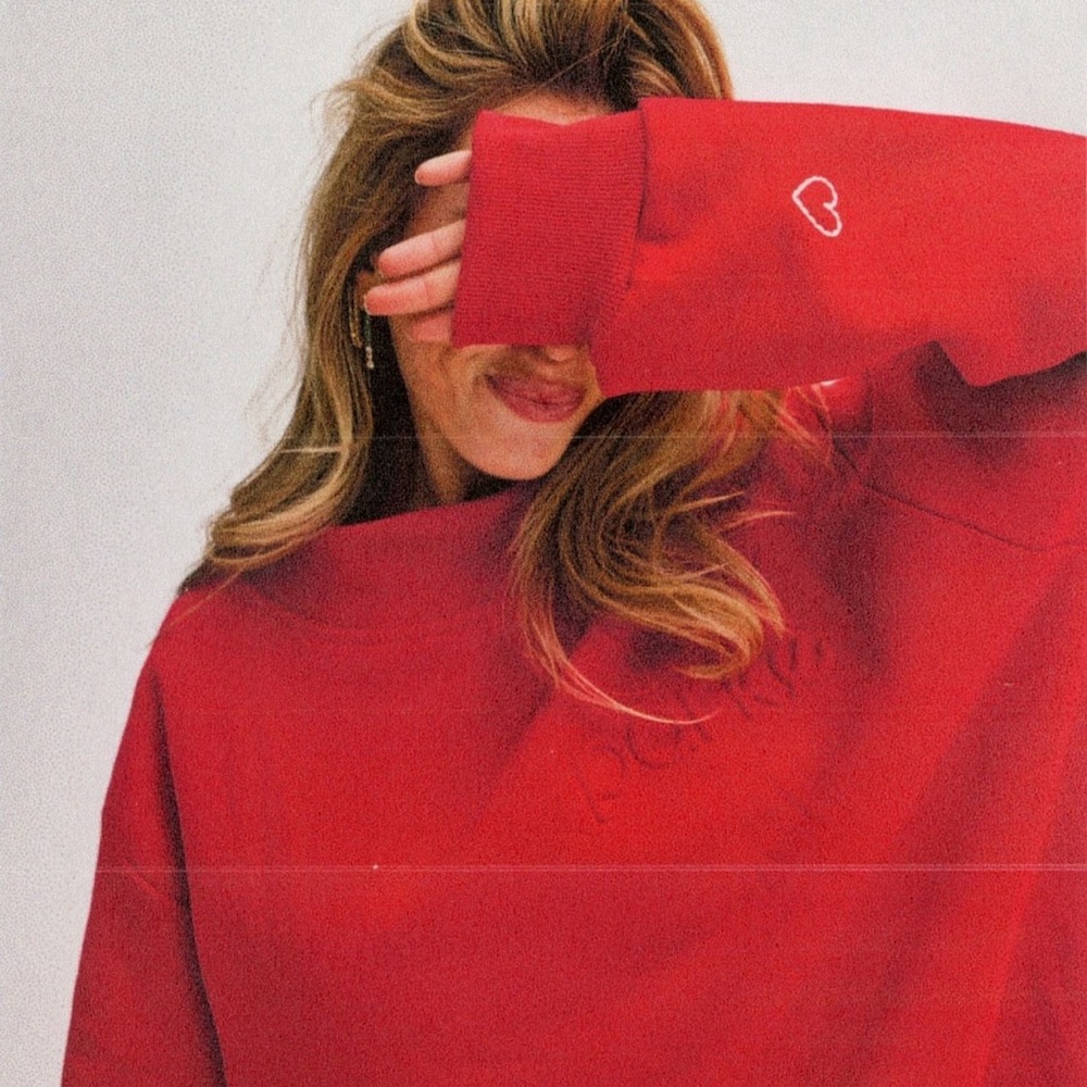 Parke Valentines Day embossed sweatshirt & sweatpants